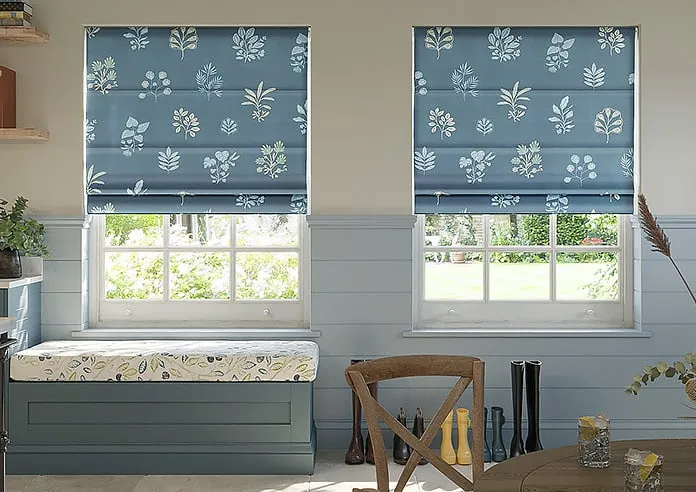Botanical Velvet Oceania - Roman Blind