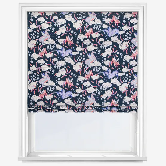 Cath Kidston Unicorn Navy Roman Blind