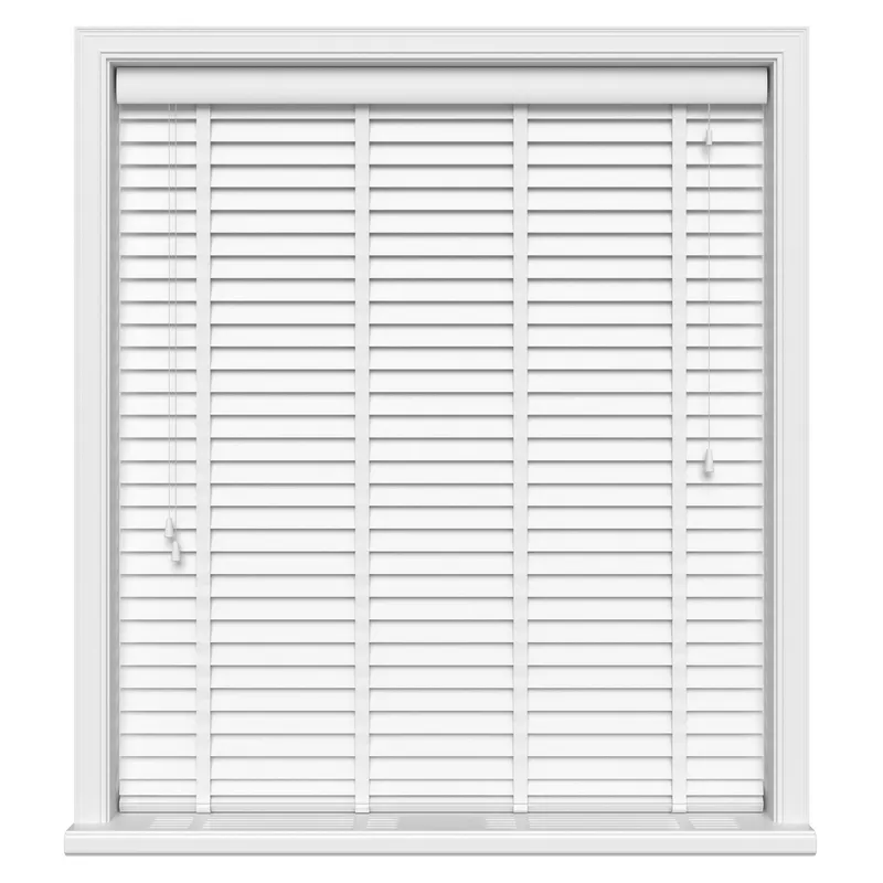 Brilliant White With Cotton Tapes Eco-wood Blinds Uk