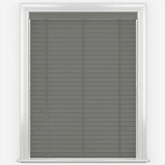 Aspen Deluxe Grain Slate Grey Wooden Venetian Blind