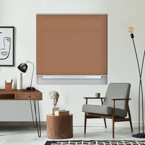 Free Hanging Dovestone Terra Honeycomb Pleated Blind