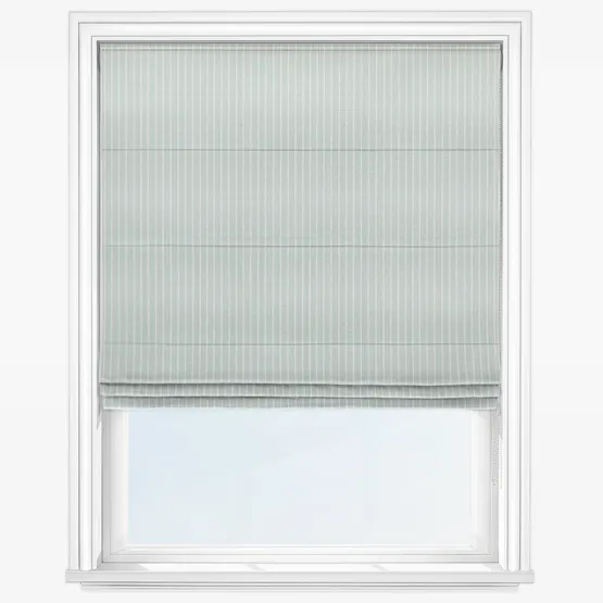 Pencil Stripe Duckegg Roman Blind