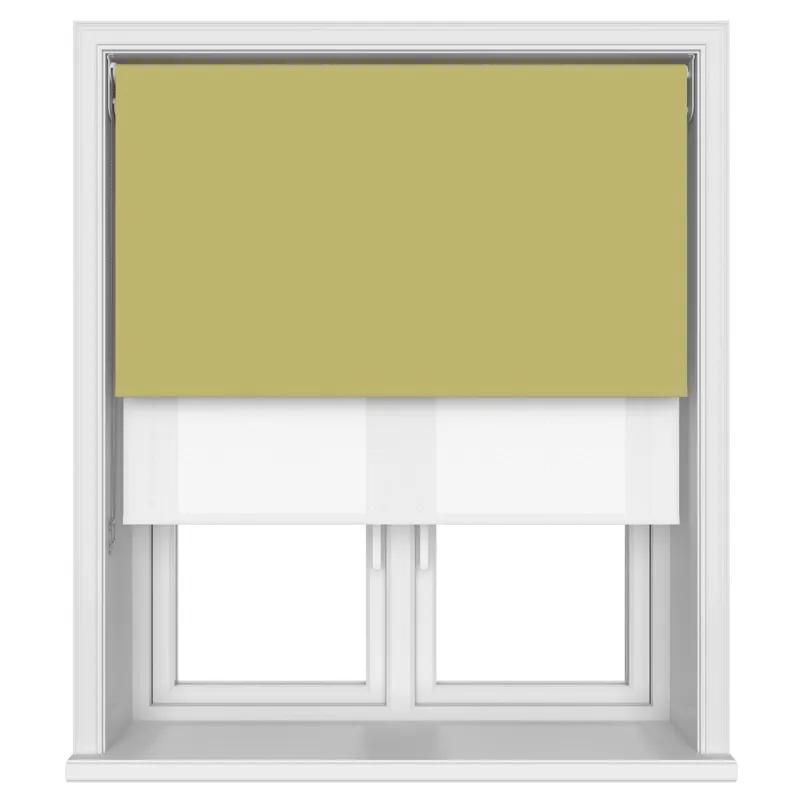 Tradechoice Blackout Green Double Roller Blind