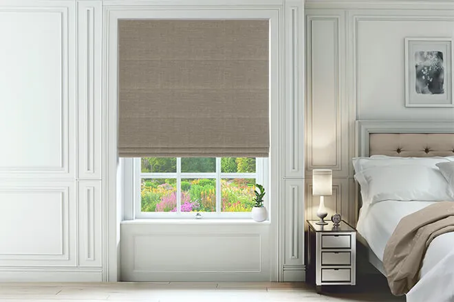 Knowles Taupe - Woven Roman Blind
