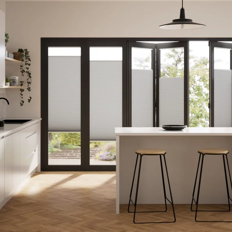 Bifold Adapt Duoshade Lunar Grey Pleated Blind