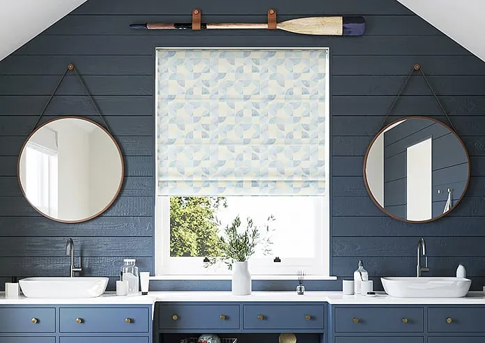 Mosaic Tile Aquamarine - Roman Blind