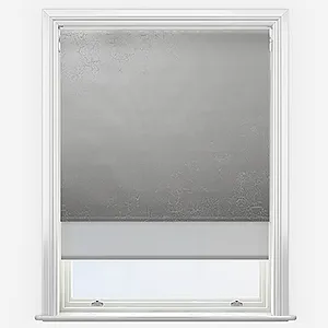 Lahore Grey & Sunvue Dove Double Roller Blind