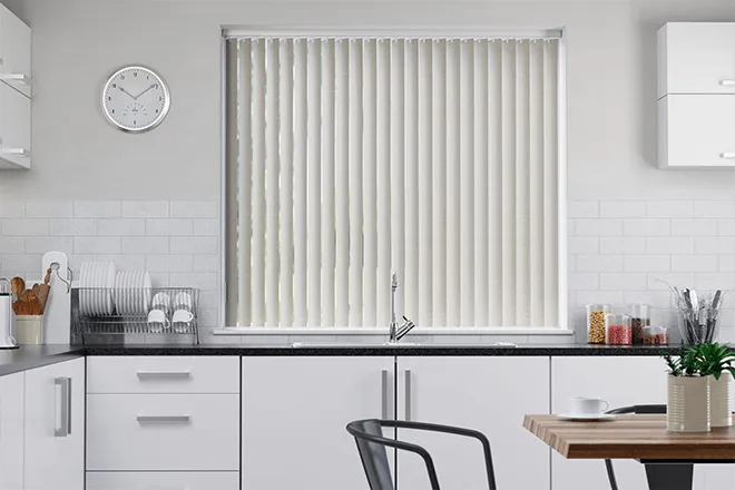 Luca Cream - Textured Rigid Pvc Vertical Blind