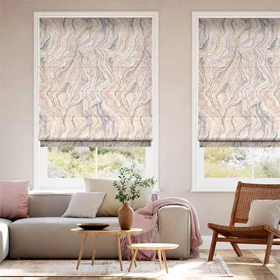 Abelia Rose Quartz Roman Blind