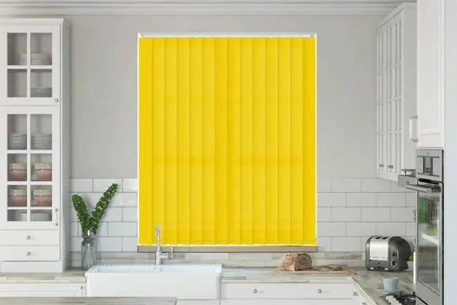 Alpha Yellow - Fire Retardant & Moisture Resistant Vertical Blind