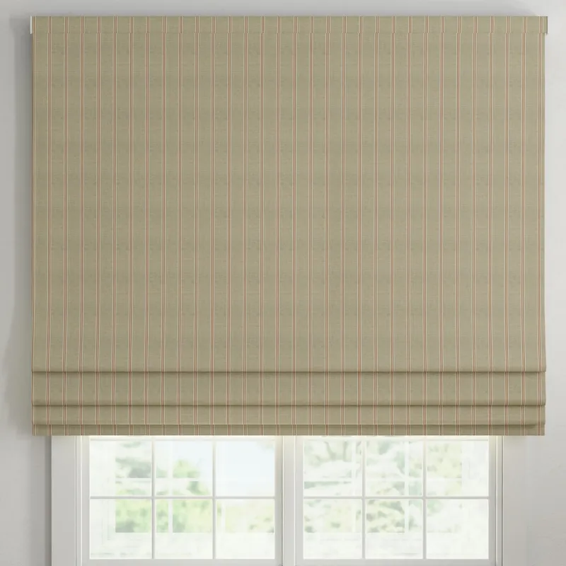 Ante Decor Latham Printed Cotton Stripe Made To Measure Roman Blind Sienna