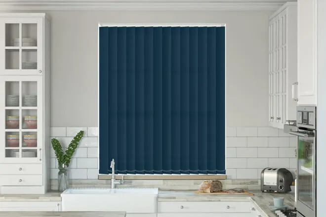 Alpha Royal Blue - Fire Retardant & Moisture Resistant Vertical Blind