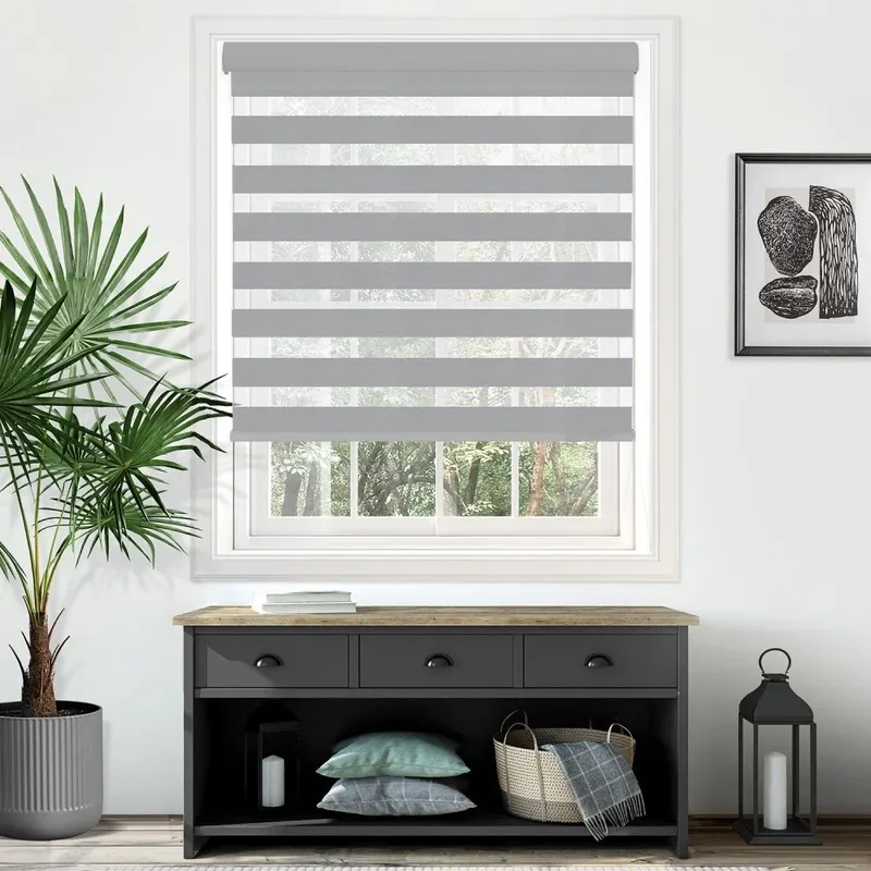Rose Omega Semi Blackout Silver Day And Night Blind