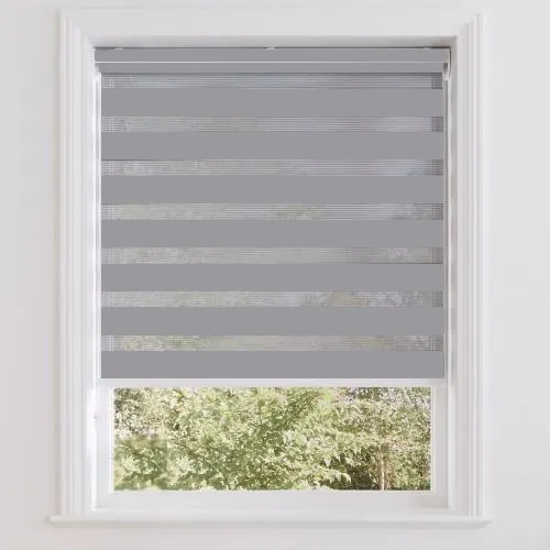 Muse Light Grey (Blackout/sheer) Day & Night Roller Blinds