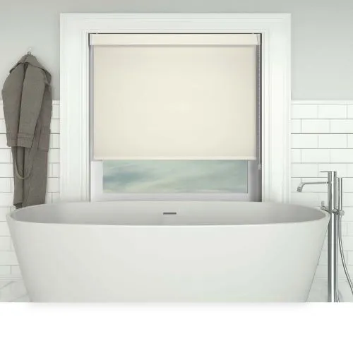 Shower Safe Butter Cream Pelmet Roller Blind