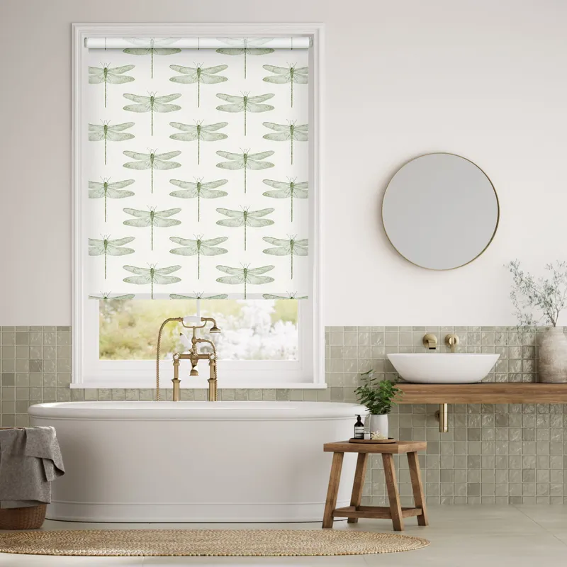 Demoiselle Dragonfly Pine Roller Blind