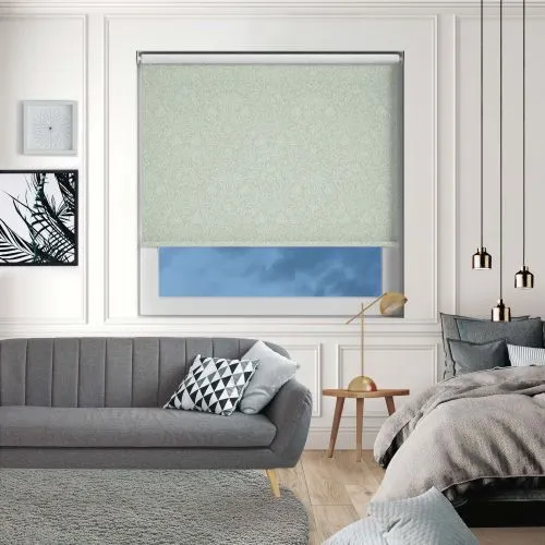 Baroque Grey Cordless Roller Blind