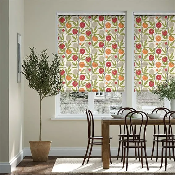 Blomma Trail Tangerine Roller Blind