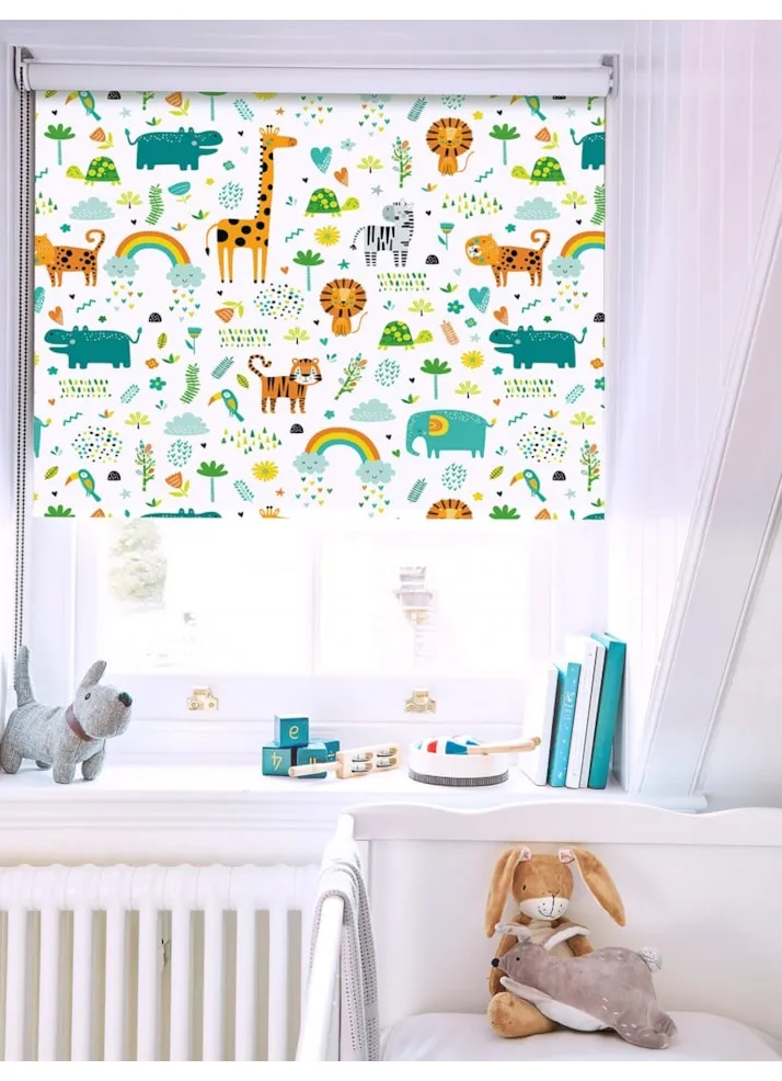 Happy Jungle Sky Childrens Roller Blind
