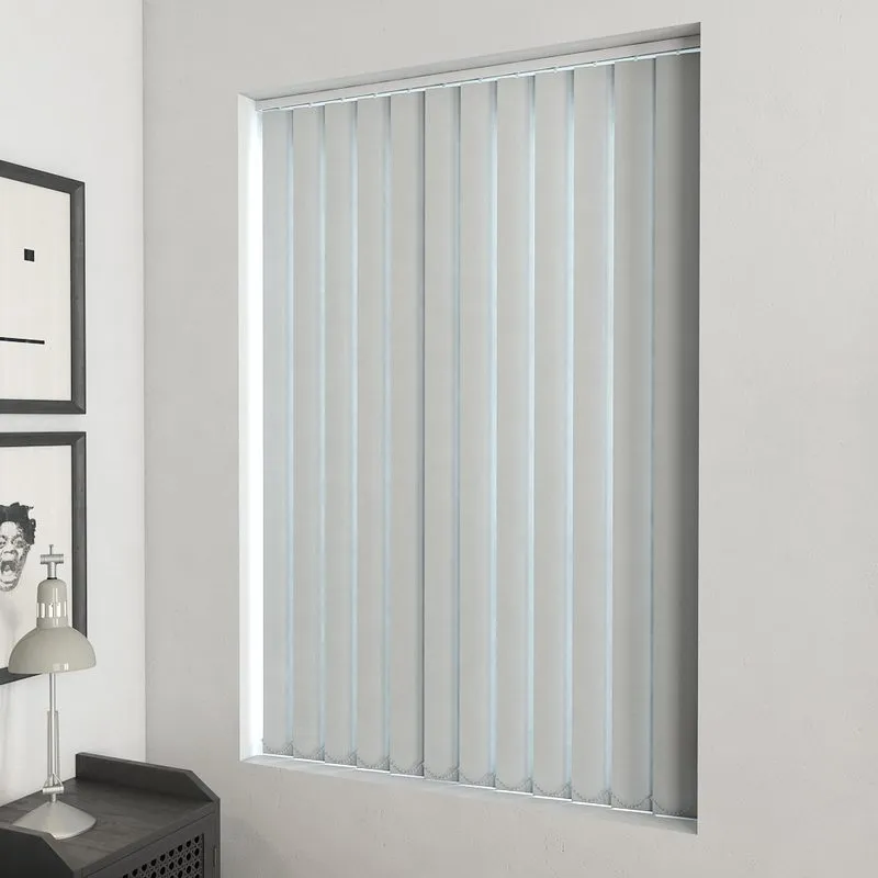 Plain Pvc Blackout Made To Measure Vertical Blind Grey