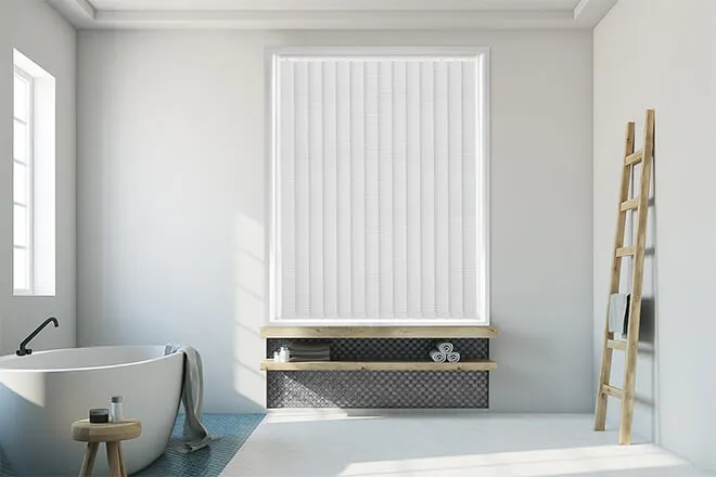 Serena Light Grey - Vinyl Blackout Vertical Blind
