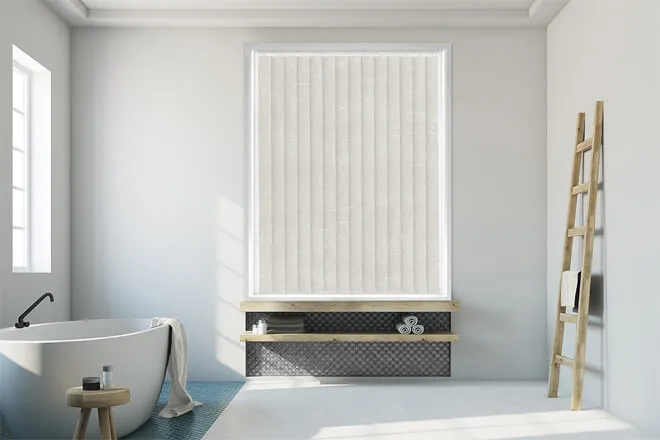 Libby Ivory - Waterproof Blackout Vertical Blind