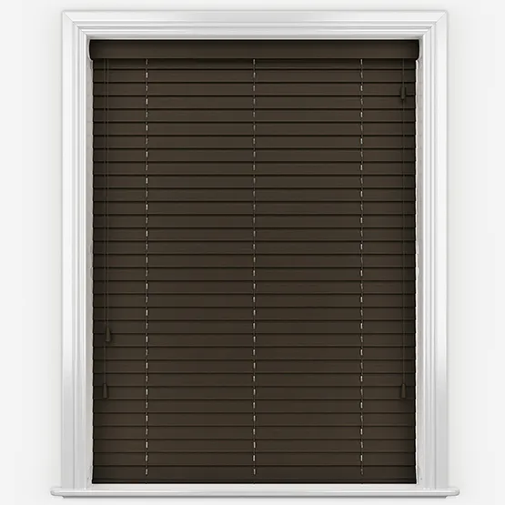 Bamboo Smoked Walnut Wooden Venetian Blinds