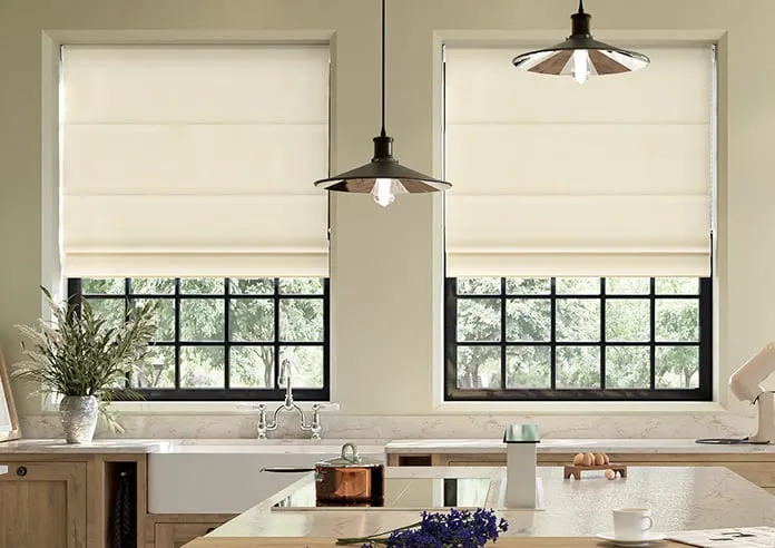 Florence Faux Suede Fresh Cream - Roman Blind