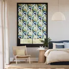 Calathea Ink Ochre Roman Blind