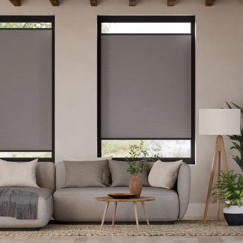 Stick On Duoshade Dark Grey Thermal Blind