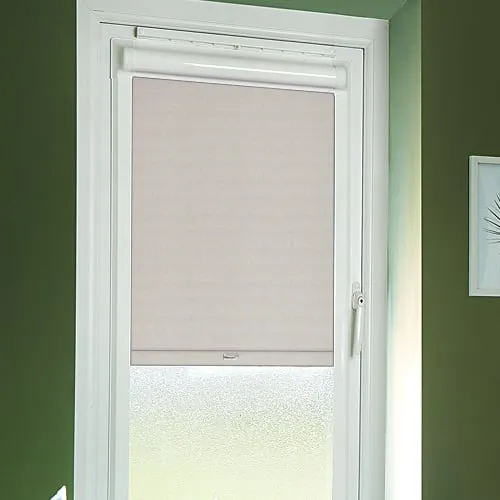 Isla Ivory (Moisture Resistant) Perfect Fit Blackout Roller Blinds