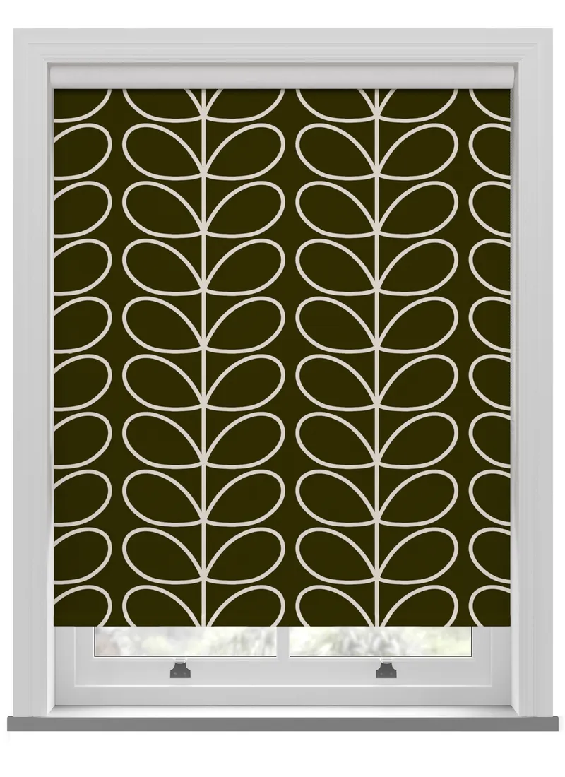 Orla Kiely Jumbo Linear Stem Kelp Roller Blind
