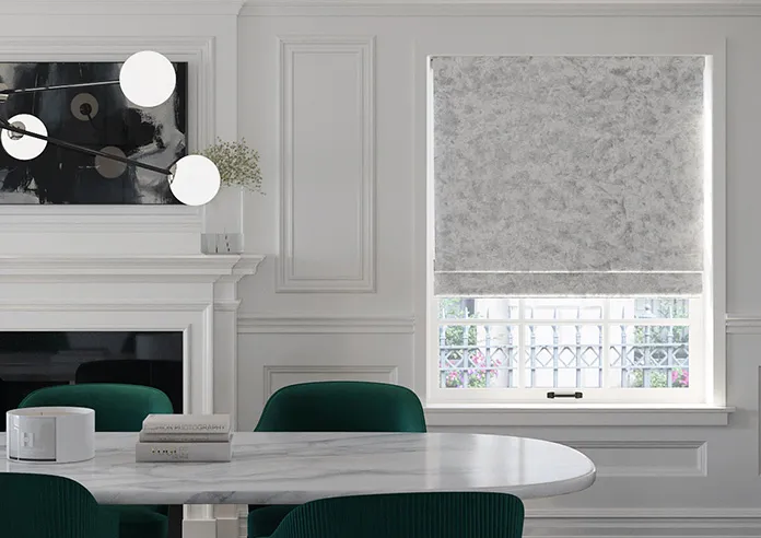 Crushed Velvet Silver Grey - Roman Blind