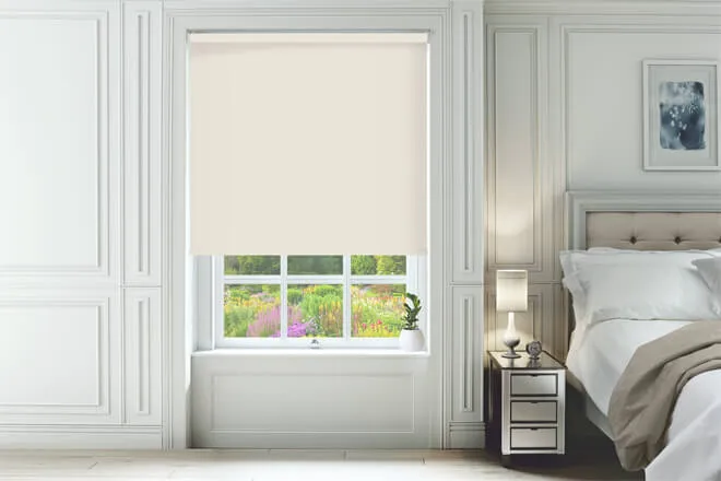 Alpha Blackout Cream - Fire Retardant Moisture Resistant Blackout Roller Blind