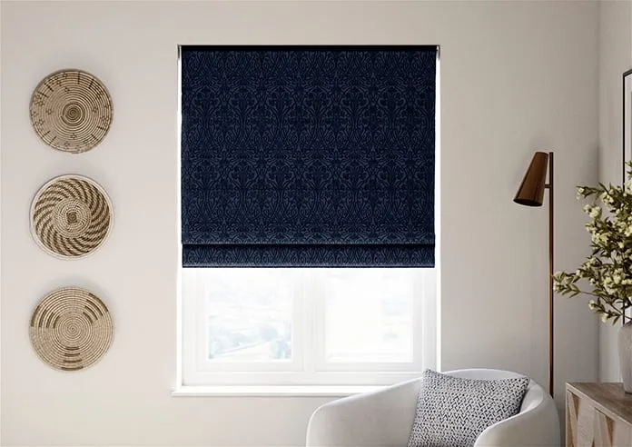 Tiverton Indigo - Roman Blind