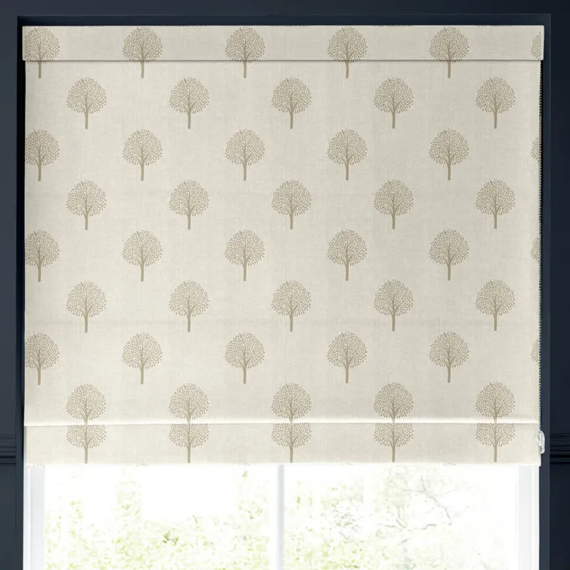 Emily Bond Yew Tree Made To Measure Roman Blind Linen
