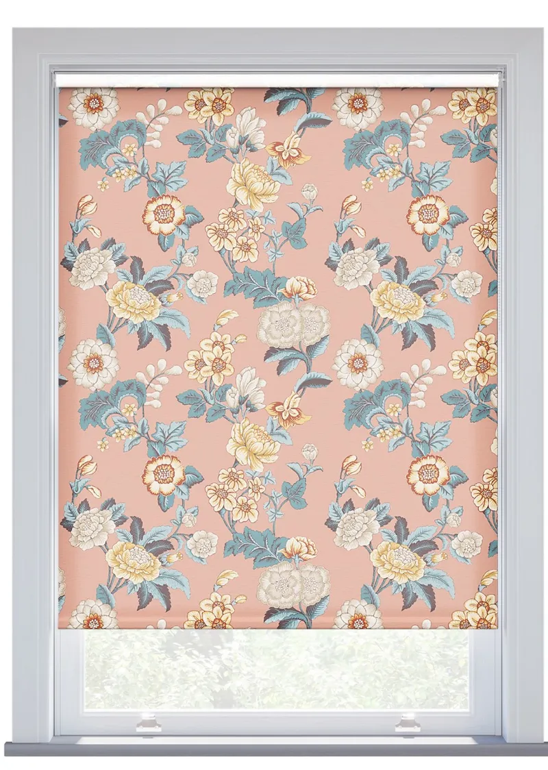Jl X Sanderson Boxwood Avocado Pink/caneel Roller Blind