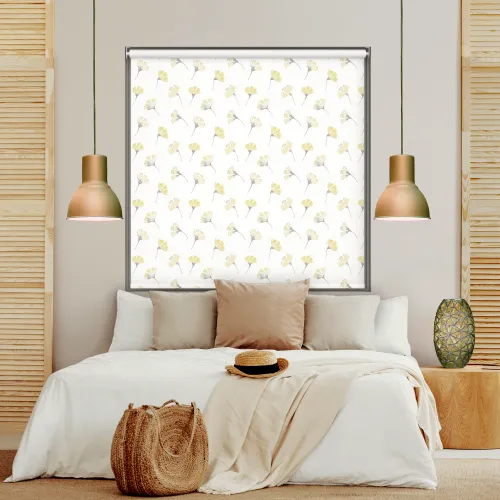 Kyoto Yellow Cordless Blackout Roller Blind