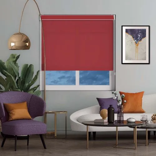Luxe Redcurrant Pelmet Roller Blind
