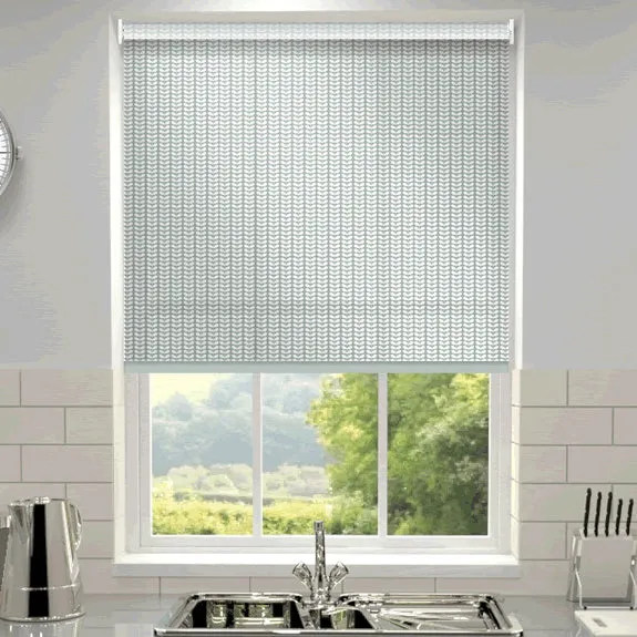 Orla Kiely Tiny Stem Made To Measure Roller Blind Duckegg
