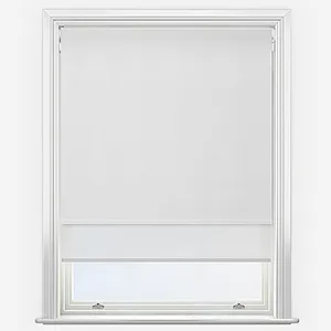 Voga Blackout White & White Double Roller Blind