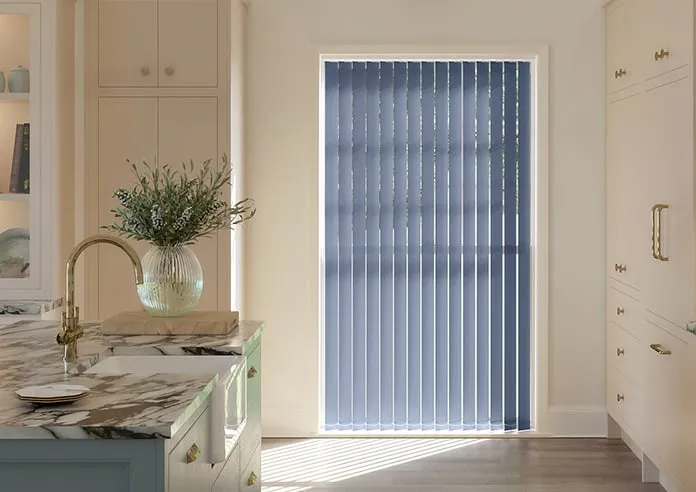 Roma Deep Blue - Vertical Blind