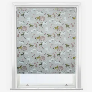 Sophie Allport Forest Ponies Soft Pink Roller Blind
