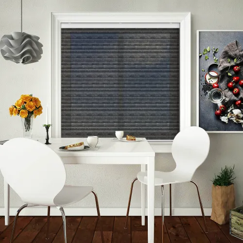 Metal Sheer Grey Cordless Honeycomb Pleated Blind
