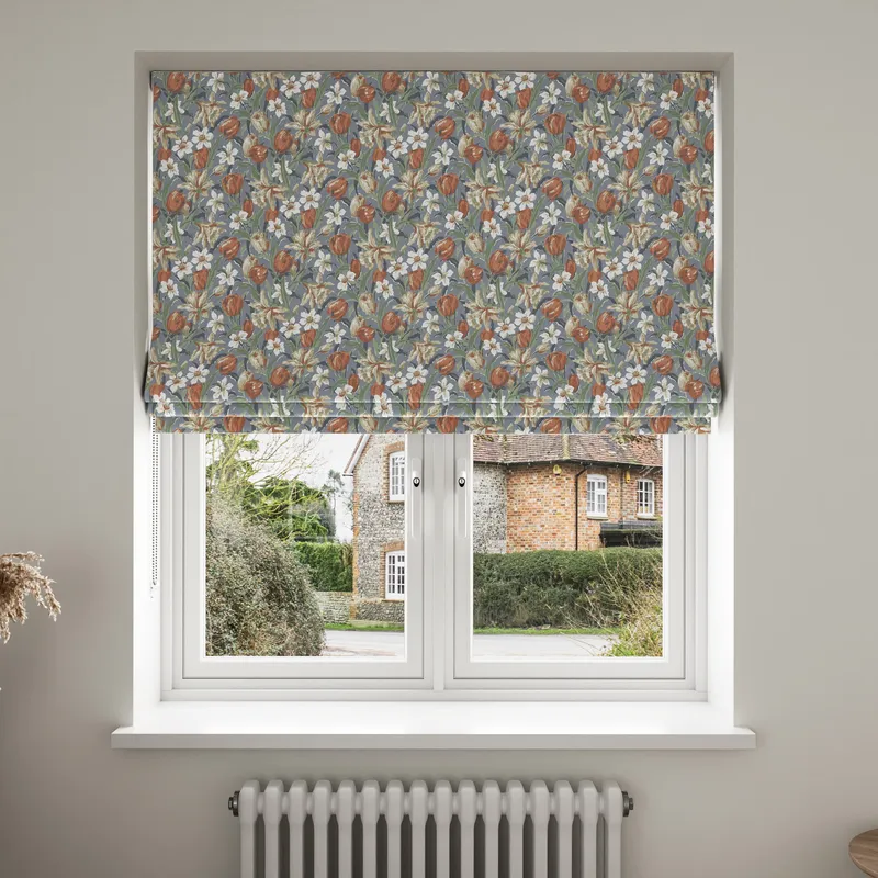 Laura Ashley Tulips Dusky Seaspray Blinds Uk