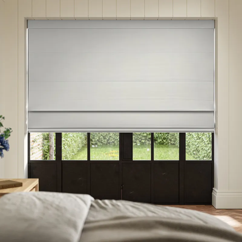 Ante Decor Concordia No Joins Blackout Made To Measure Roman Blind White