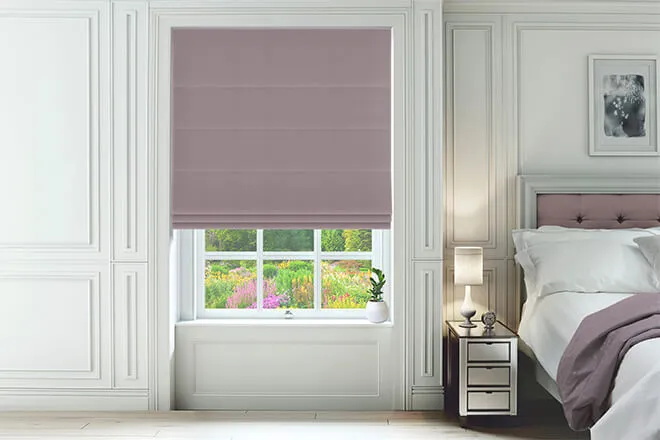 Omni Mauve - Velvet Twist Fit No Drill Roman Blind