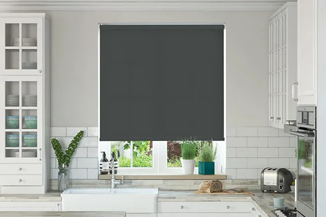 Nevada Charcoal - Moisture Resistant Roller Blind