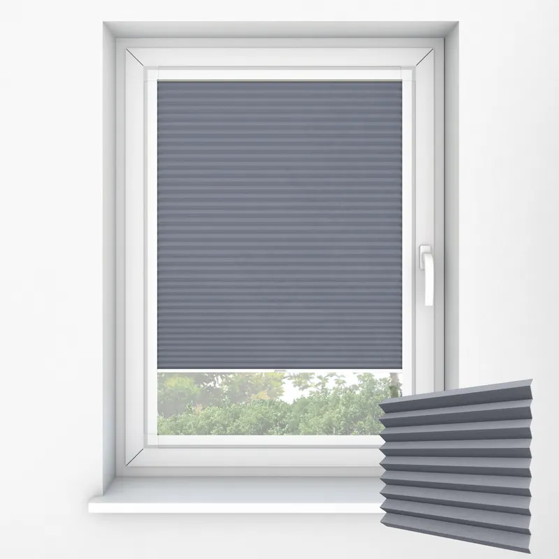 Duoshade Mosaic Grey Perfect Fit Privacy Thermal Honeycomb Blinds