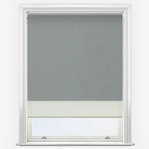 Plaza Graphite & Cream Double Roller Blind